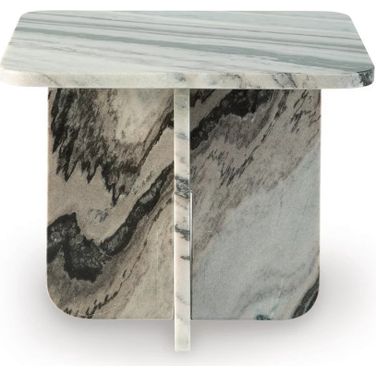 Baretton Accent Coffee Table In Black/White/Taupe