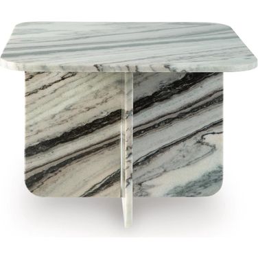 Baretton Accent Coffee Table In Black/White/Taupe