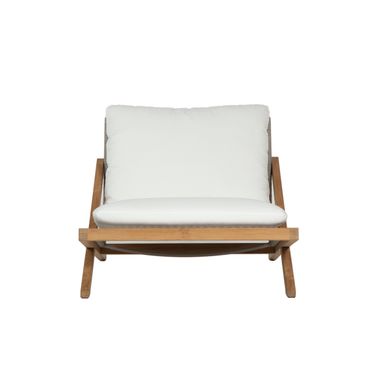 Bari Lounge Chair In Natural and Stinson White