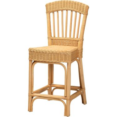 Barito Rattan Counter Stool In Natural Brown