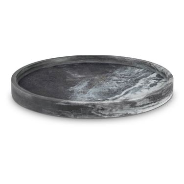 Barletta Round Marble Tray In Panda