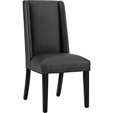 Baron Black Vinyl Dining Chair
