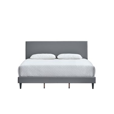 Baron King Platform Bed In Light Grey