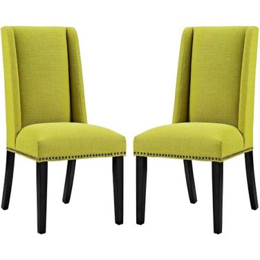 Baron Dining Chair Fabric Set of 2 In Wheatgrass
