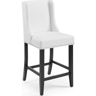 Baron White Faux Leather Counter Stool