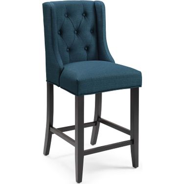 Baronet Azure Tufted Button Upholstered Fabric Counter Stool EEI-3739-AZU