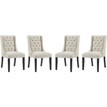 Baronet Beige Dining Chair Fabric Set of 4
