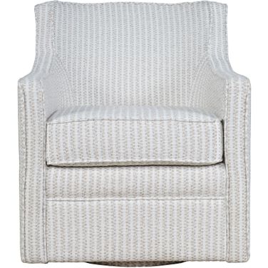 Barrett Crux Textured Upholstery Swivel Accent Armchair In Off White