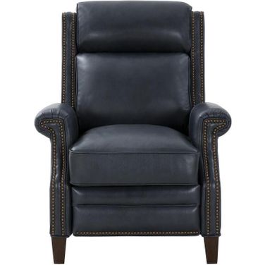 Barrett Power Recliner With Power Head Rest In Barone Navy Blue