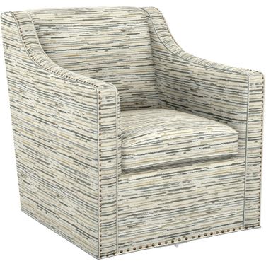 Featured Upholstery Barrier Swivel Chair In Cream