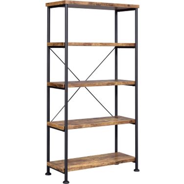 Analiese 4-shelf Bookcase Antique Nutmeg