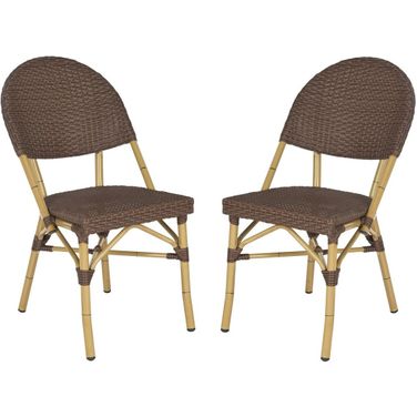 Barrow Brown Stacking Indoor/Outdoor Side Chair Set of 2 FOX5203A