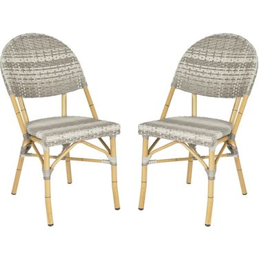 Barrow Grey Stacking Indoor/Outdoor Side Chair Set of 2 FOX5203B