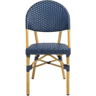 Barrow Indoor-Outdoor Side Chair Set of 2 in Navy