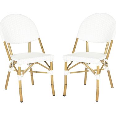 Barrow Off White Stacking Indoor/Outdoor Side Chair Set of 2 FOX5203C