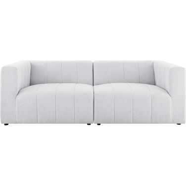 Bartlett Upholstered Fabric 2-Piece Loveseat In Ivory