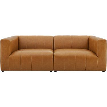 Bartlett Vegan Leather 2-Piece Loveseat In Tan