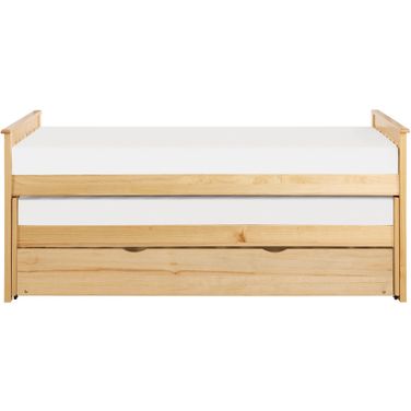 Bartly Twin/Twin Bed with Twin Trundle In Natural