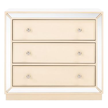 Basie 3 Drawer Chest in Antique Beige