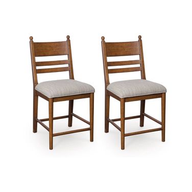 Basinger Counter Height Barstool Set of 2 In Brown