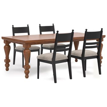 Basinger Dining Room Set In Brown and Black
