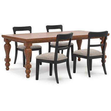 Basinger Dining Room Set In Brown and Black