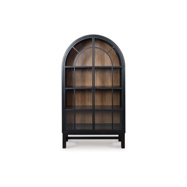 Basinger Display Cabinet In Black and Brown