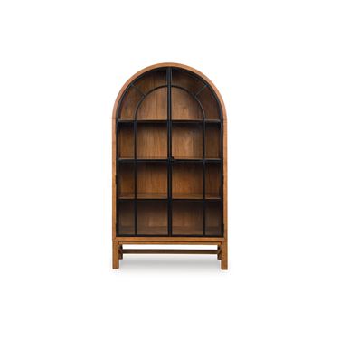Basinger Display Cabinet In Brown and Black