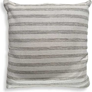Basket Stripe Rattan Outdoor Pillow In Brown