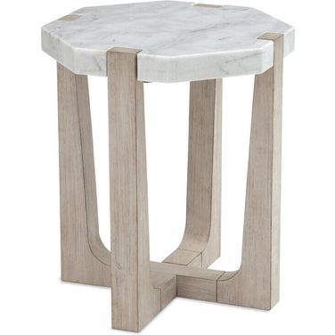 Bassett Mirror Newport Sunbleached Ash Bianco Marble Scatter Table