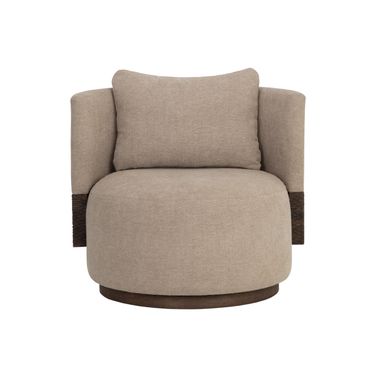 Bastille Swivel Lounge Chair In Rhine Sandbank
