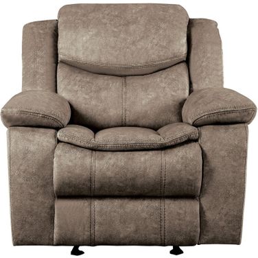 Bastrop Microfiber Glider Reclining Chair In Brown