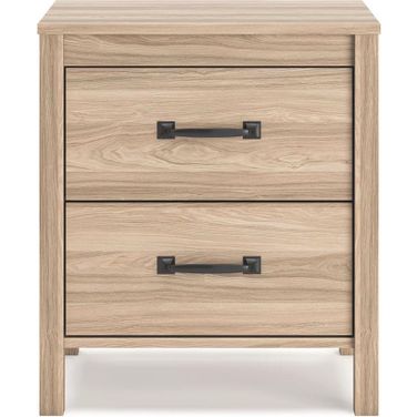Battelle Tan Two Drawer Night Stand