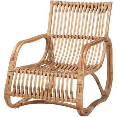 Baxton Studio Blanca Modern Bohemian Natural Rattan Accent Chair