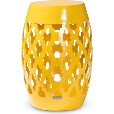 Baxton Studio Branson Modern And Contemporary Yellow Finished Metal Outdoor Side Table