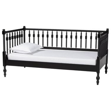 Baxton Studio Callison Spindle Twin Daybed In Black