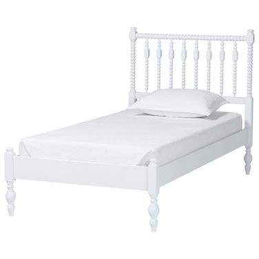 Baxton Studio Callison Spindle Twin Platform Bed In White