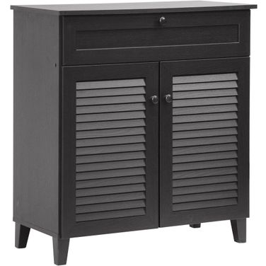 Baxton Studio Calvin Espresso Shoe-Storage Cabinet