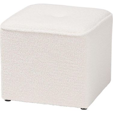 Baxton Studio Isaiah Modern And Contemporary Ivory Boucle Upholstered Ottoman