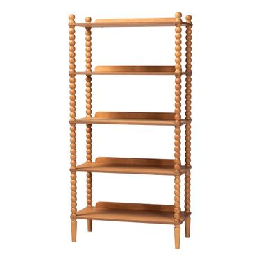 Baxton Studio Lucera Bobbin Display Shelf In Oak Brown