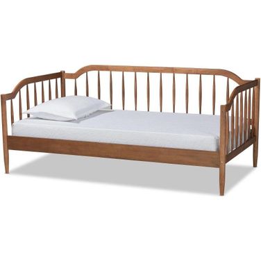 Baxton Studio Parson Classic Mid-Century Modern Walnut Brown Finished Wood Twin Size Daybed
