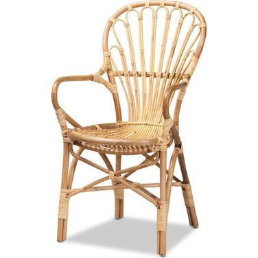 Baxton Studio Sheraton Modern and Contemporary Natural Finished Rattan Dining Chair