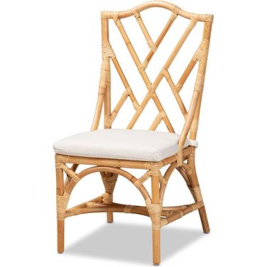 Baxton Studio Sonia Modern and Contemporary Natural Finished Rattan Dining Chair