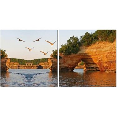 Baxton Studio Stone Arches Mounted Photography Print Diptych