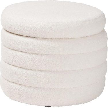 Baxton Studio Tabitha Modern And Contemporary Ivory Boucle Upholstered Storage Ottoman