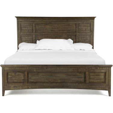 Bay Creek California King Panel Bed with Storage Rails In Toasted Nutmeg