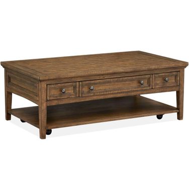 Bay Creek Toasted Nutmeg Rectangle Castered Cocktail Table