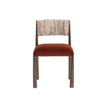 Bayard Dining Chair Set of 2 In Dark Bronze and Terri Nutmeg