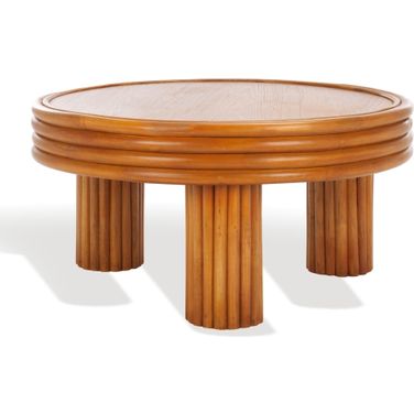 Bayard Rattan Round Coffee Table In Natural