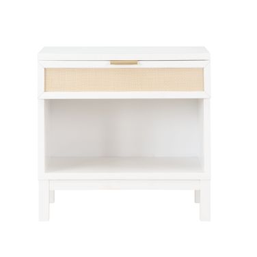 Bayport Cane 1 Drawer Nightstand In White